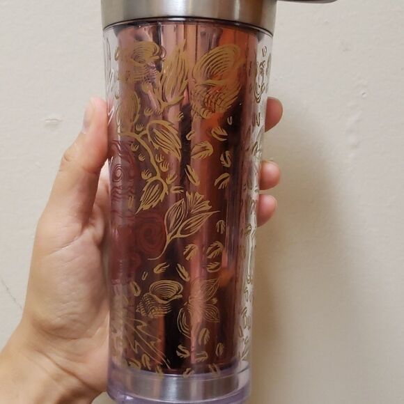 𝅺STARBUCKS 2009 Brown Siren Hot Plastic Tumbler 12 - Picture 4 of 6